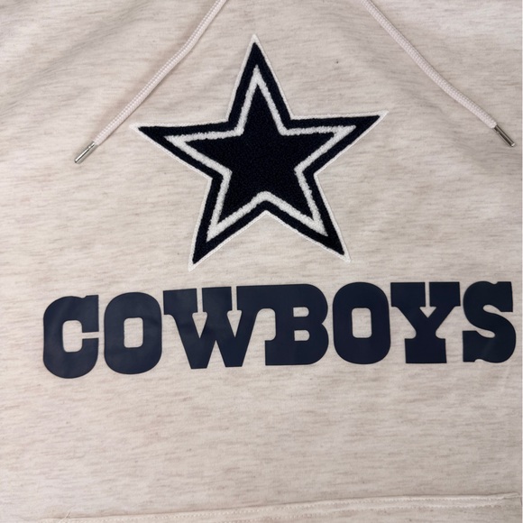 NWT Dallas Cowboys Unisex Premium Pullover Hoodie  Oatmeal Athleisure Sz XXL - Picture 3 of 11